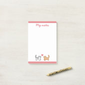 Post it de gatitos enamorados post-it® notes (Op bureau)
