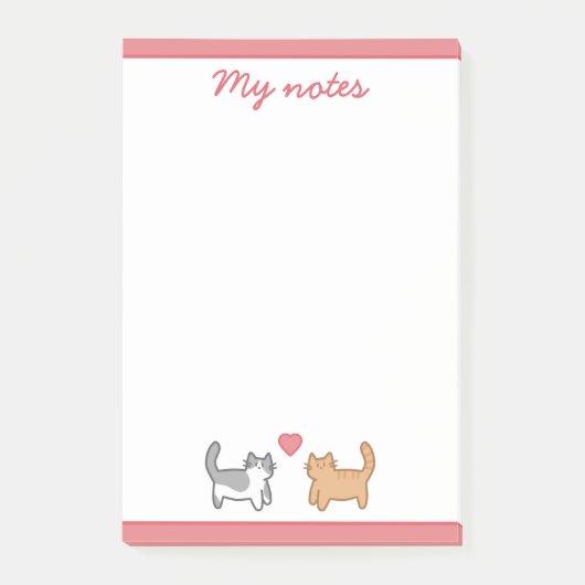 Post it de gatitos enamorados post-it® notes (Voorkant)