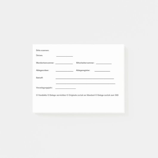 Post-it® Klebezettel Post-it Klebezettel Post-it® Notes (Voorkant)