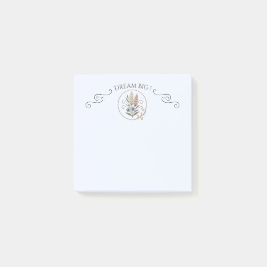 Post-it, klein, bloemmotief en verfijnd. post-it® notes (Voorkant)