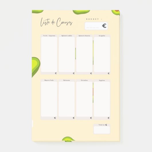 Post-it® Lijst van boodschappen Notes (Voorkant)