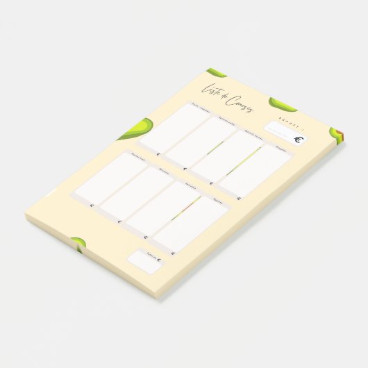 Post-it® Lijst van boodschappen Post-it® Notes (Schuin)