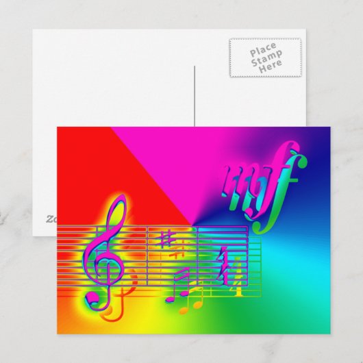 Post it Loud Briefkaart (Voorkant / Achterkant)