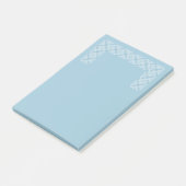 Post-it (lrg) - Interwoven Diamonds in Blue Post-it® Notes (Schuin)