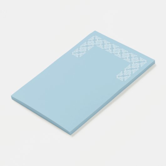 Post-it (lrg) - Interwoven Diamonds in Blue Post-it® Notes (Schuin)
