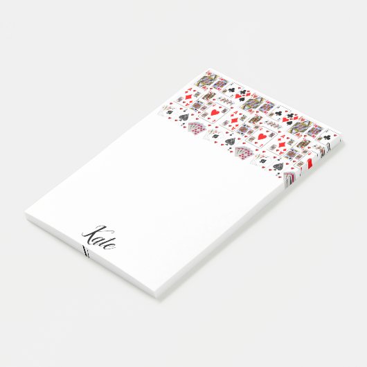 Post-it merkt Ace die Kaarten speelt Post-it® Notes (Schuin)