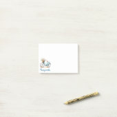 Post-it met antieke fiets post-it® notes (Op bureau)