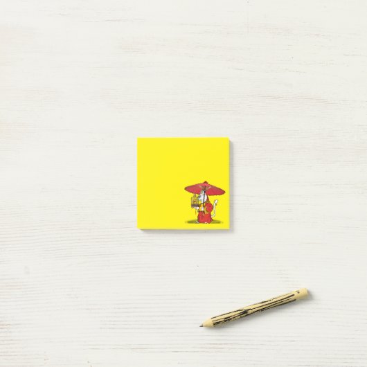 post- it mit Comic Katzen Motiv Post-it® Notes (Op bureau)