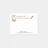 Post-it nota's van de schoolsecretaris post-it® notes (Voorkant)