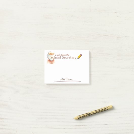 Post-it nota's van de schoolsecretaris post-it® notes (Op bureau)