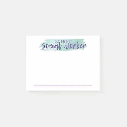 Post-it-nota's van een maatschappelijk werker op s post-it® notes (Voorkant)