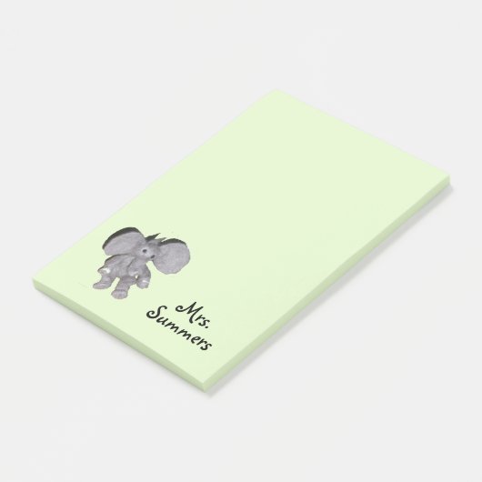 Post-it Note - Baby Olifant en Naam (Schuin)