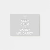 Post It Note Card - Keep Calm and Marry Mr Darcy (Voorkant)