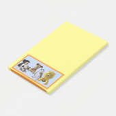 Post-it Note - Groep van Speelgoed Dieren in Lijst (Schuin)