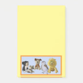 Post-it Note - Groep van Speelgoed Dieren in Lijst (Voorkant)