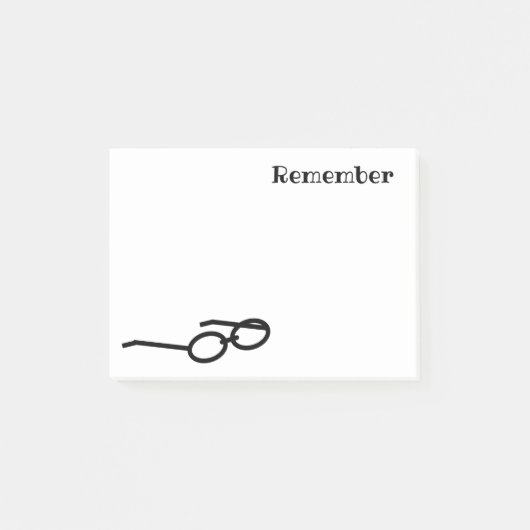 Post-it Note - Onthoud met een bril (Voorkant)
