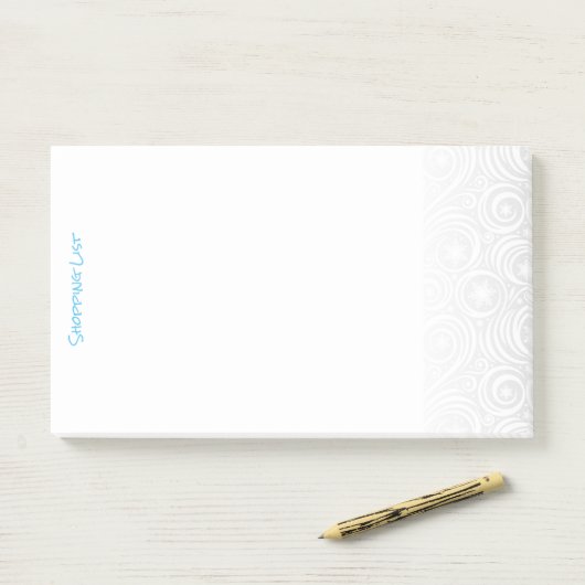 Post It Note Pad boodschappenlijstje Wintery Swirl (Op bureau)