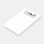 Post-it Note Pad - rij katten (Schuin)