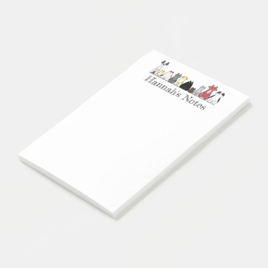 Post-it Note Pad - rij katten (Schuin)