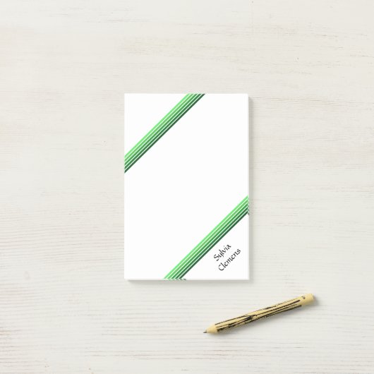 Post-it Note - tinten van groen (Op bureau)