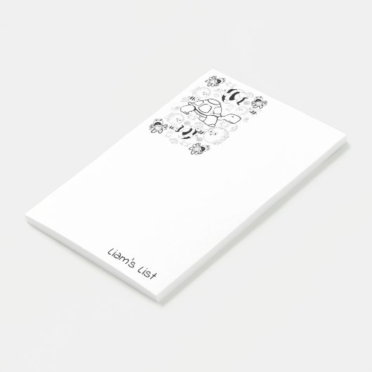 Post-it Noteert het Kleurschildpadden Vis Post-it® Notes (Schuin)