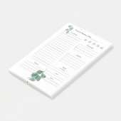 Post it Notes 4"x6" Dagelijkse Doelstellingen, Pla (Schuin)