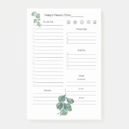 Post it Notes 4"x6" Dagelijkse Doelstellingen, Pla