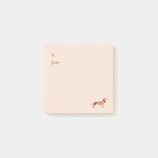 Post-it® notes, 7,6 x 7,6 cm Dachshund Notes (Voorkant)