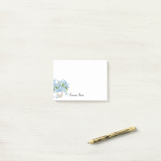 Post-it-Notes-Aangepaste naam met bloemen Post-it® Notes (Op bureau)