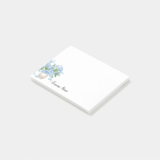 Post-it-Notes-Aangepaste naam met bloemen Post-it® Notes (Schuin)