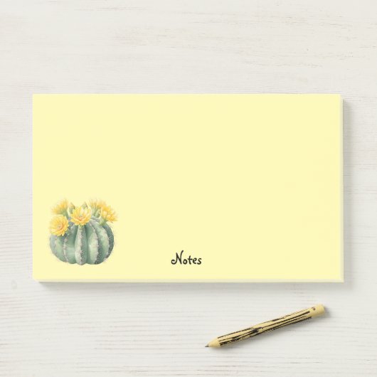 Post it notes aquarel cactus (Op bureau)