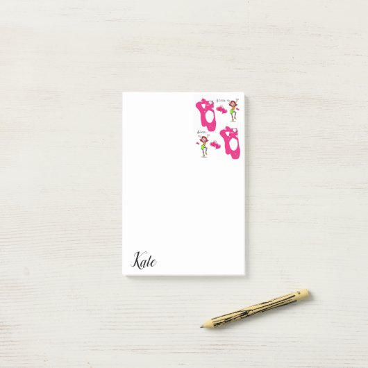 Post-it Notes Ballet (Op bureau)