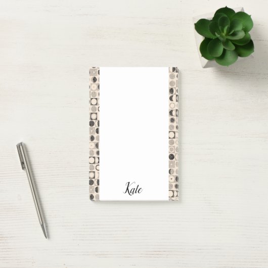 Post-it Notes Beige Bruine Cirkels (Kantoor)