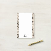 Post-it Notes Beige Bruine Cirkels (Op bureau)