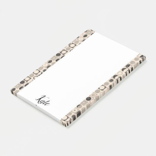 Post-it Notes Beige Bruine Cirkels (Schuin)