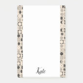 Post-it Notes Beige Bruine Cirkels (Voorkant)