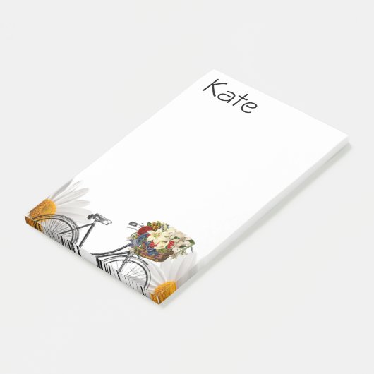 Post-it Notes Bloemige Fiets (Schuin)