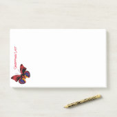 Post It Notes boodschappenlijst Rode vlinder (Op bureau)