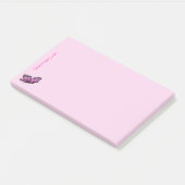 Post It Notes boodschappenlijst Roze Vlinder (Schuin)