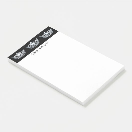 Post It Notes boodschappenlijst Zilveren kronen (Schuin)