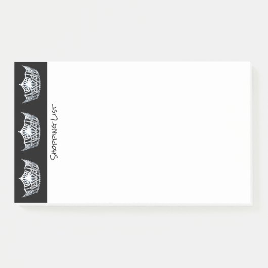 Post It Notes boodschappenlijst Zilveren kronen (Voorkant)