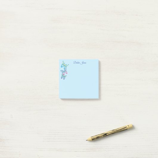 Post-it-Notes-Butterflies Post-it® Notes (Op bureau)