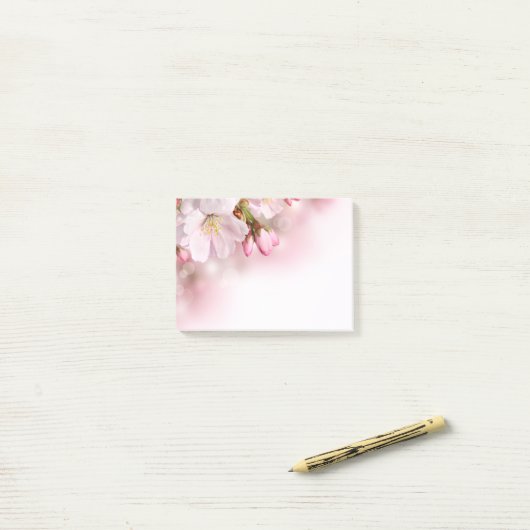 Post-it-Notes-Cherry Blossoms Post-it® Notes (Op bureau)