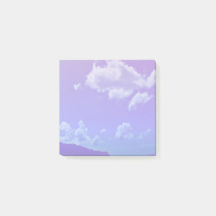 Post-it Notes Clouds Mountain Paarse landschap