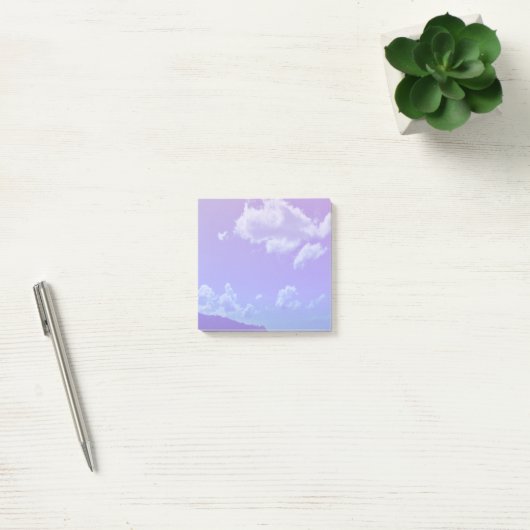Post-it Notes Clouds Mountain Paarse landschap (Kantoor)