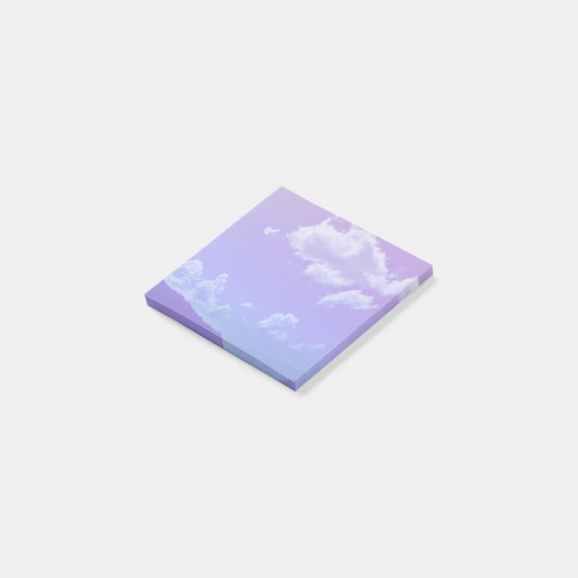 Post-it Notes Clouds Mountain Paarse landschap (Schuin)