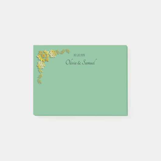 Post-It Notes Emerald Green & Gold (Voorkant)