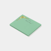 Post-It Notes Emerald Green & Gold (Schuin)