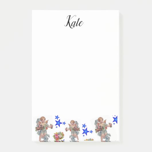 Post-it Notes Engelen Blauwe Sterren (Voorkant)