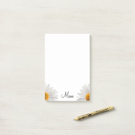 Post-it Notes Floral White Daisy (Op bureau)